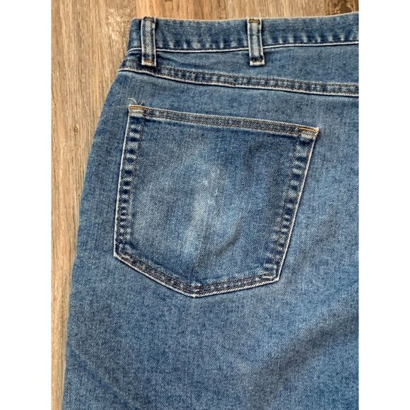 Wrangler Mens Authentic Jeans 42X30 Classic Fit Blue Denim Straight Leg 85900DW - Picture 5 of 11